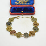 Regency Grand Tour Sterling Silver, Basalt, Lava & Granite Cameo Bracelet c1830