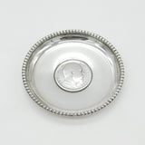 Edwardian Sterling silver King Edward VII Rupee Coin Dish or Ashtray c1905
