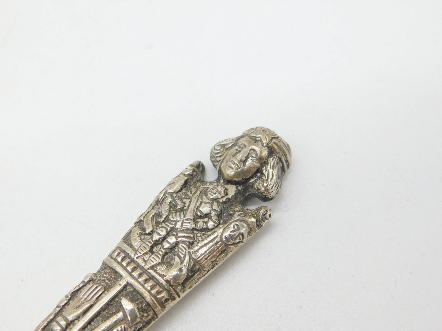 Danish Victorian Sterling Silver Religious Anointing Spoon 1885 Simon Groth