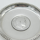 Edwardian Sterling silver King Edward VII Rupee Coin Dish or Ashtray c1905