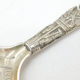 Danish Victorian Sterling Silver Religious Anointing Spoon 1885 Simon Groth