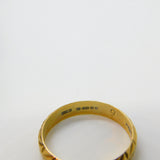 9ct Yellow Gold Essential Dotted Band Ring Vintage 1965 London Size Q UK
