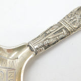 Danish Victorian Sterling Silver Religious Anointing Spoon 1885 Simon Groth