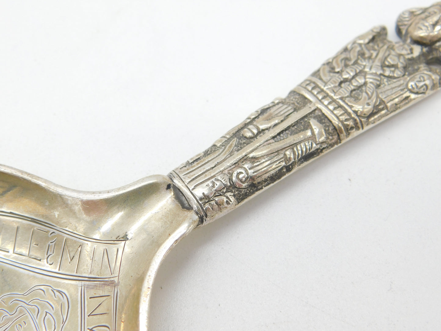 Danish Victorian Sterling Silver Religious Anointing Spoon 1885 Simon Groth