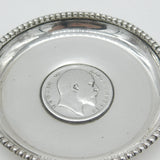Edwardian Sterling silver King Edward VII Rupee Coin Dish or Ashtray c1905