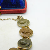 Regency Grand Tour Sterling Silver, Basalt, Lava & Granite Cameo Bracelet c1830