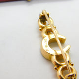 Victorian 9ct Yellow Gold & Seed Pearl Horseshoe Sweetheart Brooch Antique c1890