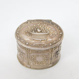 Edwardian Sterling Silver Renaissance Pattern Patch Box Antique 1904 Chester