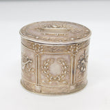 Edwardian Sterling Silver Renaissance Pattern Patch Box Antique 1904 Chester