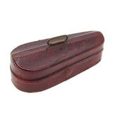 Victorian Novelty Tooled Leather Violin Case Travelling Inkwell Antique c1850