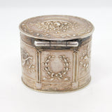 Edwardian Sterling Silver Renaissance Pattern Patch Box Antique 1904 Chester