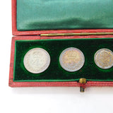 King George VI Boxed Silver Complete Maundy Coin Set Mid-Century 1950