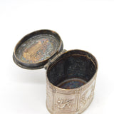 Edwardian Sterling Silver Renaissance Pattern Patch Box Antique 1904 Chester