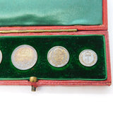King George VI Boxed Silver Complete Maundy Coin Set Mid-Century 1950