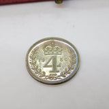 King George VI Boxed Silver Complete Maundy Coin Set Mid-Century 1950