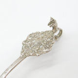 Dutch Victorian Sterling Silver Bear Handle Tea Caddy Spoon 1872 Rotterdam