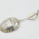 Dutch Victorian Sterling Silver Bear Handle Tea Caddy Spoon 1872 Rotterdam