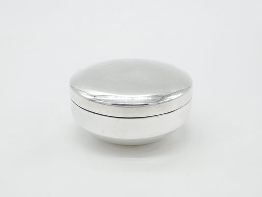 Egyptian Minimal Sterling Silver Trinket Box c1920 Antique Art Deco