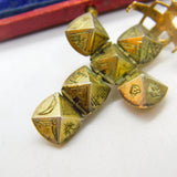 9ct Gold on Silver Masonic Ball Cross Fob or Pendant Antique c1920 Art Deco