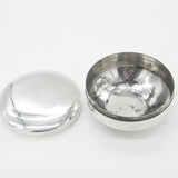 Egyptian Minimal Sterling Silver Trinket Box c1920 Antique Art Deco