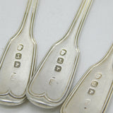 Paul Storr Georgian Set of Six Sterling Silver Condiment Spoons Antique London
