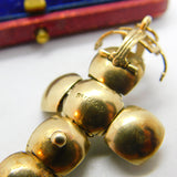 9ct Gold on Silver Masonic Ball Cross Fob or Pendant Antique c1920 Art Deco