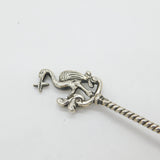 Victorian Dutch .833 Grade Silver Stork Pattern Christening Spoon c1890 Antique