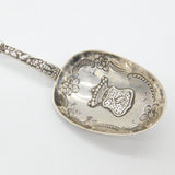 Victorian Dutch .833 Grade Silver Stork Pattern Christening Spoon c1890 Antique