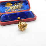 9ct Gold on Silver Masonic Ball Cross Fob or Pendant Antique c1920 Art Deco