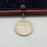 King George III Maundy Threepence Coin 1762 Very Fine Condition Antique