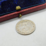 King George III Maundy Threepence Coin 1762 Very Fine Condition Antique