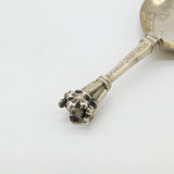 Norwegian .830 Grade Silver Crown Terminal Tea Caddy Spoon c1890 Bergen Antique