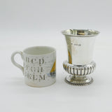 Early Victorian Sterling Silver Pedestal Beaker Cup Antique 1838 London