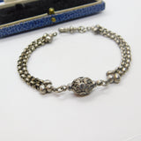 Victorian Sterling Silver Albertina Ball Form Link Bracelet Antique c1860 French