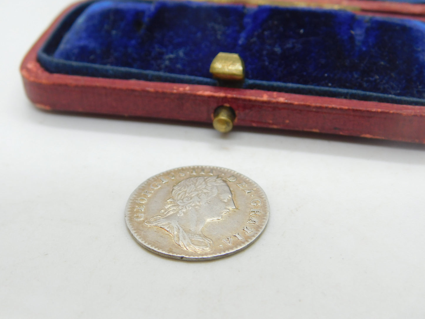 King George III Maundy Threepence Coin 1762 Very Fine Condition Antique