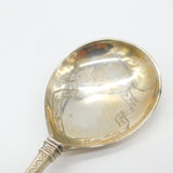Norwegian .830 Grade Silver Crown Terminal Tea Caddy Spoon c1890 Bergen Antique