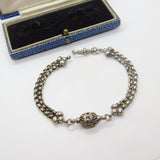 Victorian Sterling Silver Albertina Ball Form Link Bracelet Antique c1860 French
