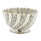 Victorian Sterling Silver Floral Pattern Sugar Bowl Antique 1889 London