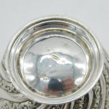 Victorian Sterling Silver Floral Pattern Sugar Bowl Antique 1889 London
