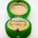 Victorian 18ct Yellow Gold Old Cut Diamond Set Dress Ring Antique c1890