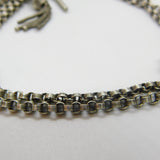 Victorian Sterling Silver Floral Albertina Bracelet with Albertina Tassels & Ottoman Coin Fob