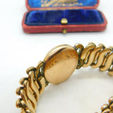 Victorian Rolled Gold Bracelet With 9ct Gold Locket Front Antique c1900