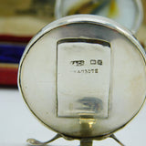 Boxed Set of Sterling Silver Fly Fishing Menu Holders Antique 1913 Chester