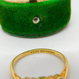 Victorian 18ct Yellow Gold Old Cut Diamond Set Dress Ring Antique c1890