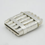 Victorian Sterling Silver Novelty Cigar Form Vesta Case Antique 1887 Birmingham