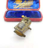 Victorian Cold Painted Vienna Bronze Small Cat in the Cradle Figure Antique 1860