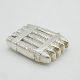 Victorian Sterling Silver Novelty Cigar Form Vesta Case Antique 1887 Birmingham