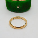 9ct Yellow Gold Wedding Band Ring Antique 1947 London Size N UK