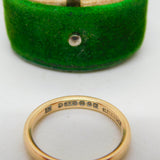 9ct Yellow Gold Wedding Band Ring Antique 1947 London Size N UK