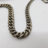 Edwardian Sterling Silver Graduating Albert Watch Chain 1905 Antique Birmingham